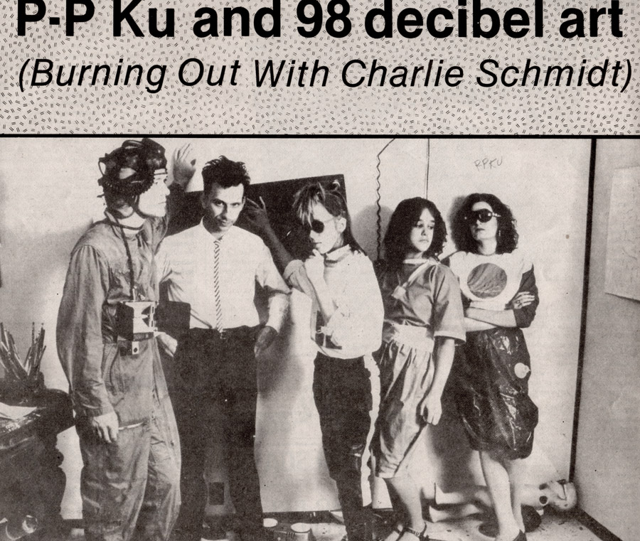 A newspaper photo of me, Charlie Schmidt, Scott DeMillo, Pam DeMillo and Val Hauer in the band P-P Ku.