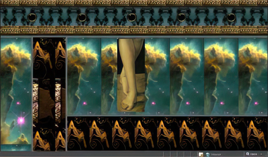 A screen capture of a technobaroque style webpage.