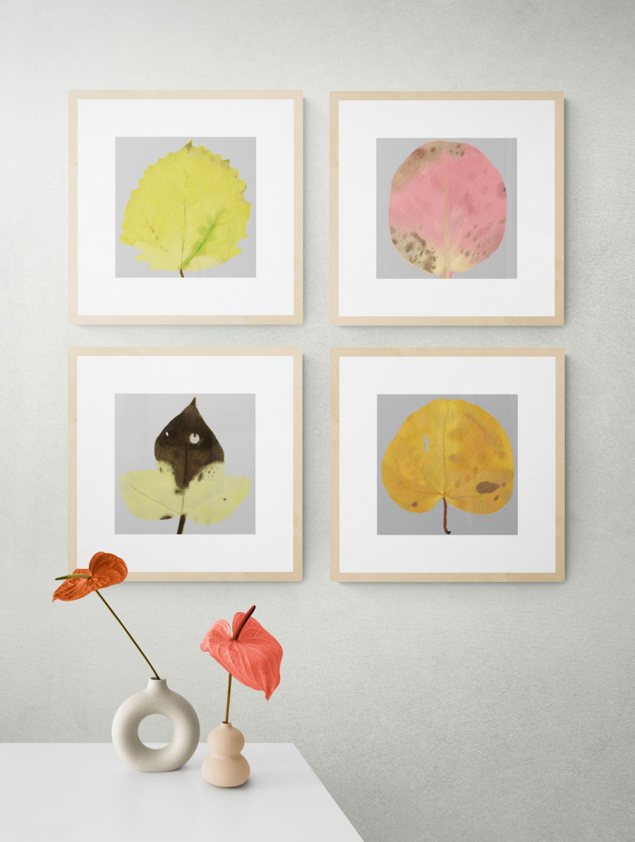 room with prints